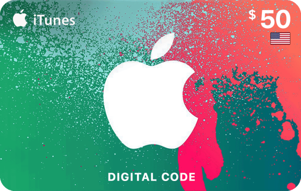 گیفت کارت اپل آیتونز 50 دلار آمریکا